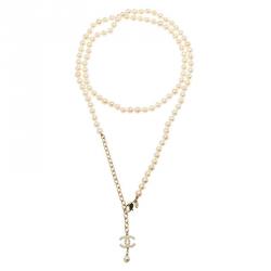 مملوكة مسبقًا Chanel Faux Pearl CC Classic Belt / Necklace