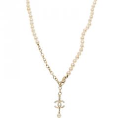 مملوكة مسبقًا Chanel Faux Pearl CC Classic Belt / Necklace