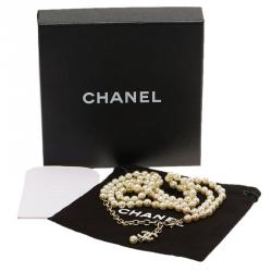 مملوكة مسبقًا Chanel Faux Pearl CC Classic Belt / Necklace