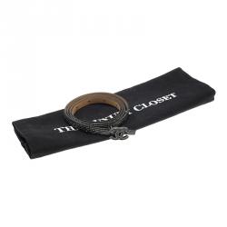 Pre Owned Chanel Black Sequin CC Skinny Belt 100 CM