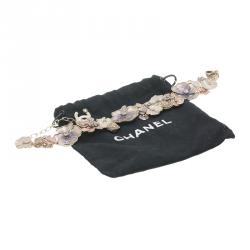 مملوكة مسبقًا Chanel Camellia Flower Enamel Gold Tone Necklace