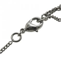 مملوكة مسبقًا Chanel CC Crystal Signature Floral & Enamel Pendant Chain Necklace