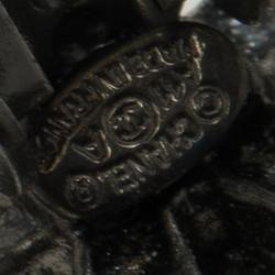 Pre Owned Chanel CC Black Cabochon Grey Tone Clip-on Drop Earrings