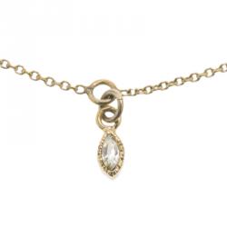 Pre Owned Chanel CC Logo Crystal Gold Tone Charm Bracelet