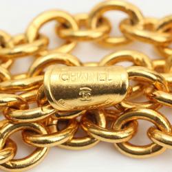 Pre Owned Chanel Gold-Tone Flap Bag Pendant Necklace