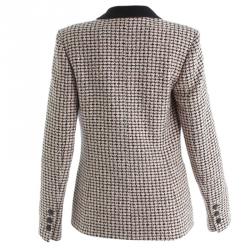 Pre Owned Chanel Pink & Black Tweed Tailored Jacket S