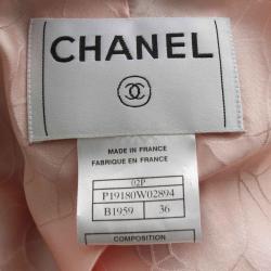 Pre Owned Chanel Pink & Black Tweed Tailored Jacket S