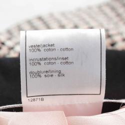 Pre Owned Chanel Pink & Black Tweed Tailored Jacket S