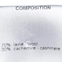 Pre Owned توب شانيل بلا أكمام حواف كروشيه صوف مخرم أسود S