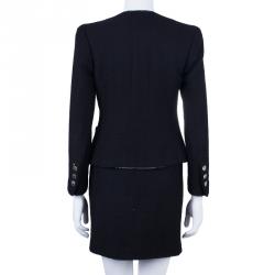 مملوكة مسبقًا Chanel Black Light Bouclé Skirt Suit M