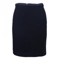 مملوكة مسبقًا Chanel Black Light Bouclé Skirt Suit M