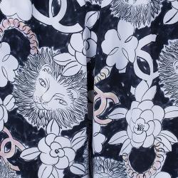 Pre Owned Chanel Silk Printed Palazzo Pants M