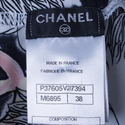Pre Owned Chanel Silk Printed Palazzo Pants M