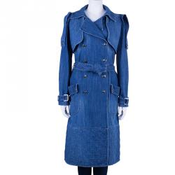 مملوكة مسبقًا معطف شانيل دنيم طويل S