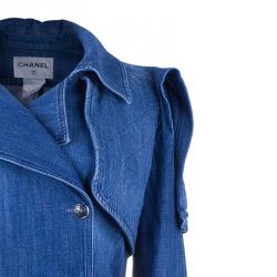 مملوكة مسبقًا معطف شانيل دنيم طويل S