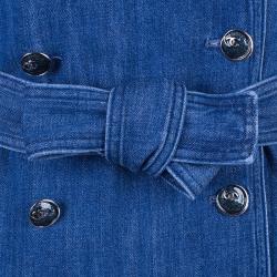 مملوكة مسبقًا معطف شانيل دنيم طويل S