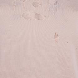 Pre Owned Chanel Blush Pink Knit Top M