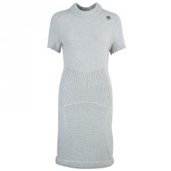 Pre Owned فستان شانيل كاشمير رصاصي M