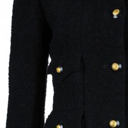 Pre Owned Chanel Black Wool Four Pocket Jacket S
