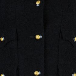 Pre Owned Chanel Black Wool Four Pocket Jacket S