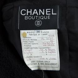 Pre Owned Chanel Black Wool Four Pocket Jacket S