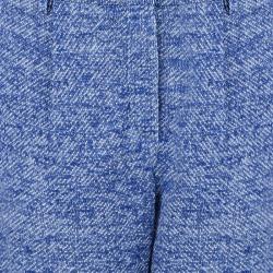 Pre Owned Chanel Blue Tweed Trousers M