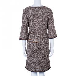 Pre Owned Chanel Brown Two Pocket Knit Dress M