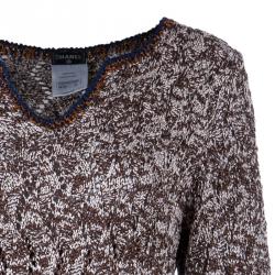 Pre Owned Chanel Brown Two Pocket Knit Dress M