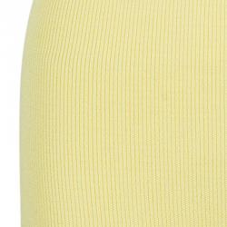 Pre Owned بلوزة شانيل أصفر كاناري تريكو بدون أكمام M