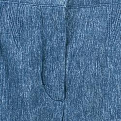 Pre Owned Chanel Blue Linen Long Shorts M