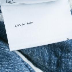 Pre Owned Chanel Blue Linen Long Shorts M