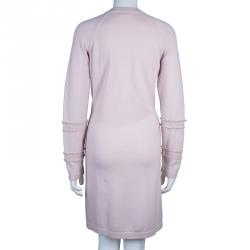 Pre Owned Chanel Pastel Pink 4 Pocket Detail Cardigan M