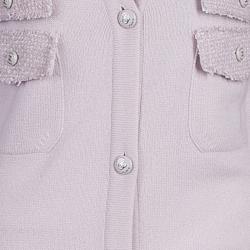 Pre Owned Chanel Pastel Pink 4 Pocket Detail Cardigan M