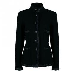 Chanel Black Metallic Trim Jacket M