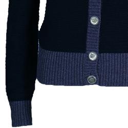 Pre Owned Chanel Navy Blue Cardigan M