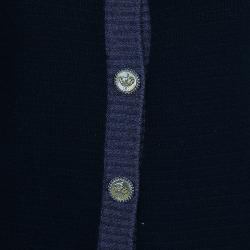 Pre Owned Chanel Navy Blue Cardigan M