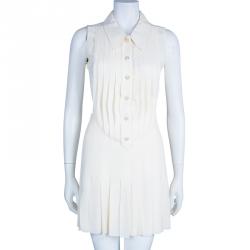 مملوكة مسبقًا Chanel Off-white Sleeveless Dress S