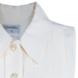 مملوكة مسبقًا Chanel Off-white Sleeveless Dress S