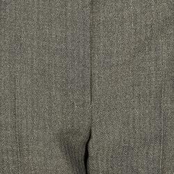 Pre Owned Chanel Metallic Herringbone Trousers Size M