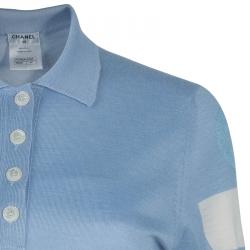 مملوكة مسبقًا Chanel Light Blue Polo Shirt