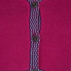Pre Owned Chanel Pink  Crop Cardigan M