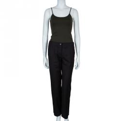 Chanel Brown Wool Trousers L