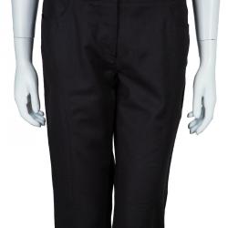Chanel Brown Wool Trousers L