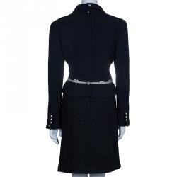 مملوكة مسبقًا طقم شانيل ميدنايت تويد أزرق مزخرف L