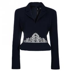 مملوكة مسبقًا طقم شانيل ميدنايت تويد أزرق مزخرف L