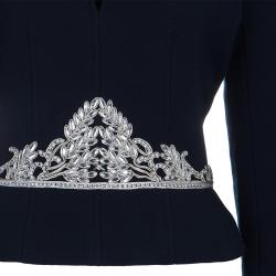 مملوكة مسبقًا طقم شانيل ميدنايت تويد أزرق مزخرف L