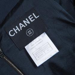 مملوكة مسبقًا طقم شانيل ميدنايت تويد أزرق مزخرف L