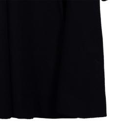 Pre Owned Chanel Black Cashmere Long Coat L