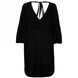 Pre Owned Chanel Black Knit Oversized Dress M