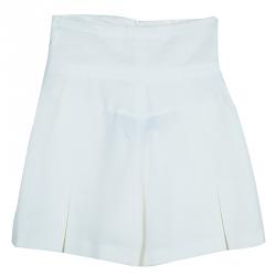 Pre Owned Chanel Offwhite High-Waist Shorts S